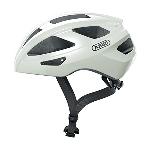 ABUS Macator - Casco de ciclismo deportivo para principiantes - Para hombre y mujer - Blanco, talla M