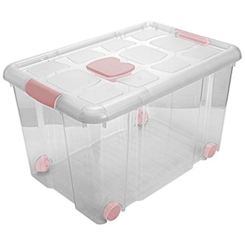 Acan Tradineur - Caja de Almacenamiento - Fabricado en plástico - Contenedor para almacenar juguetes, Libros, ropa, mantas - N.º 4-35,7 x 59 x 40,5 cm - 55 Litros