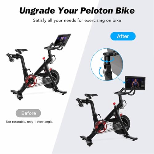 Accesorio de Montaje de Rotación de Pantalla de Bicicleta Estática Ajustable para Gimnasio en Casa con Diseño de Montaje Estable, Amplia Compatibilidad, Excelente Accesorio,