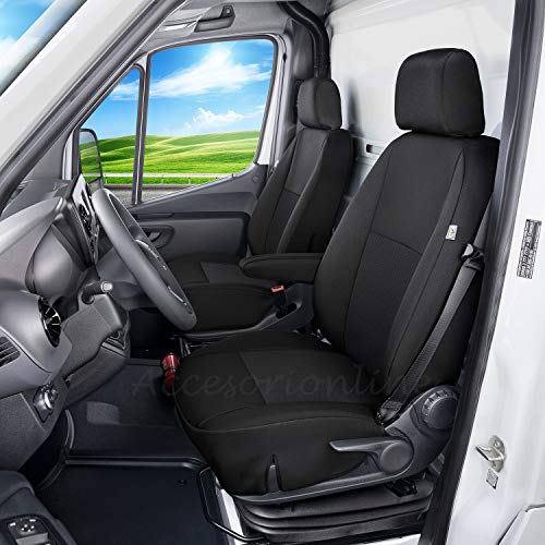 Accesorionline Fundas de Asiento para Sprinter Desde 2018-100% A Medida, máxima Calidad W907 (Sprinter Desde 2018 (1+1))