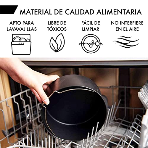 Accesorios Freidora Sin Aceite 12 Piezas. Moldes Silicona Freidora de Aire Repostería, Rejilla, Papel, Pizza, Cesta y más Utensilios de 20 CM. Accesorios Airfryer