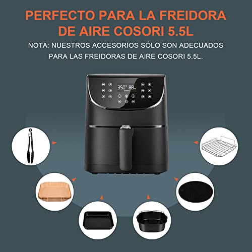 Accesorios freidora sin aceite sólo son adecuados para la freidora de aire COSORI 5,5L, accesorios freidora de aire 5,5 litro xxl utensilios molde airfryer air fryer accessories