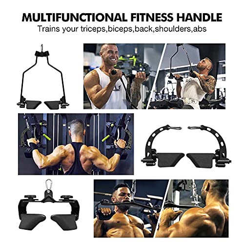 Accesorios para tracción máquinas de Cable de Gimnasio,Máquinas De Fitness,Triceps Cuerda,Mango de Remo Paralelo,Barra Recta giratoria,DIY Barra de Tracción Poleas Gimnasio en Casa Musculacion