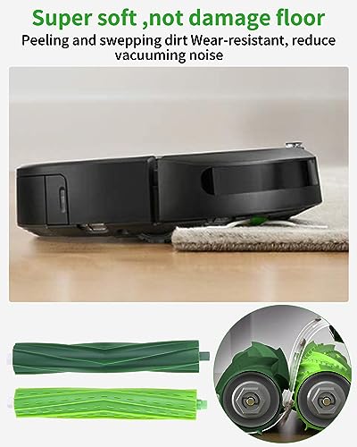 Accesorios Recambios para iRobot Roomba Series E/I/J, i7 i7+ i3 i3+ i4 i4+ i6 i6+ j7 j7+ i8 i8+ E5 E6 E7,Kit de Repuestos para Roomba Aspiradora,2 Cepillos de Goma,4 Filtro,6 Cepillos Laterale