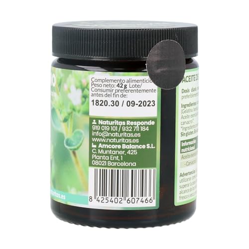 Aceite de Orégano 60 perlas Naturitas Essentials | Antifúngico y antimicrobiano natural | Cápsulas blandas | Sin gluten y sin lactosa