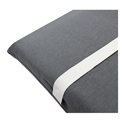 Acomoda Textil – Colchón Tumbona de Guata con Espuma de Alta Densidad. Cojín Desenfundable, Elegante y Cómodo para Jardín, Piscina, Playa, Terraza y Balcón. (1 Ud Gris Oscuro, 120x55x5 cm)