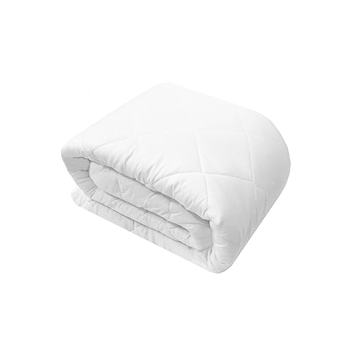 Acomoda Textil - Protector de Colchón Acolchado Suave Sin Ruidos. Funda Protectora Transpirable y Ajustable para Cama de 190 y 200 cm con Tratamiento Antiácaros. (Cama 90 cm)