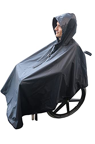 ActionCare - Poncho Impermeable para Silla de Ruedas - Estándar para Adultos - Capa de Lluvia para Silla de Ruedas