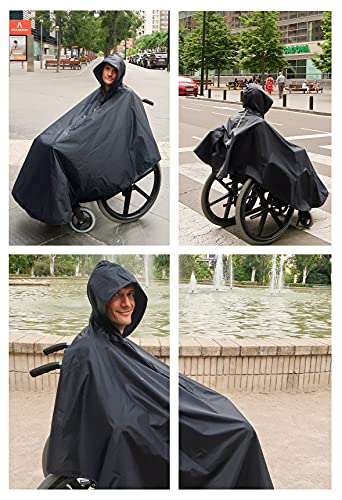 ActionCare - Poncho Impermeable para Silla de Ruedas - Estándar para Adultos - Capa de Lluvia para Silla de Ruedas