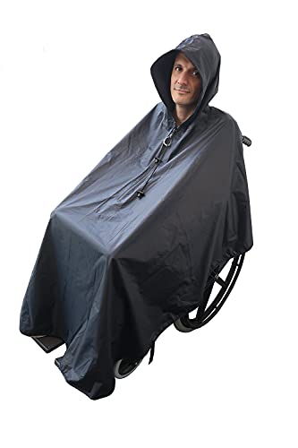 ActionCare - Poncho Impermeable para Silla de Ruedas - Estándar para Adultos - Capa de Lluvia para Silla de Ruedas