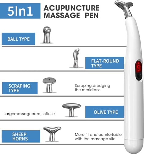 Acupuntura Masaje Pen,modelo recargable Lápiz Eléctrico de Masaje para Acupuntura,Acupuntura Terapia Heal Masaje Pen Meridian Energy Pen