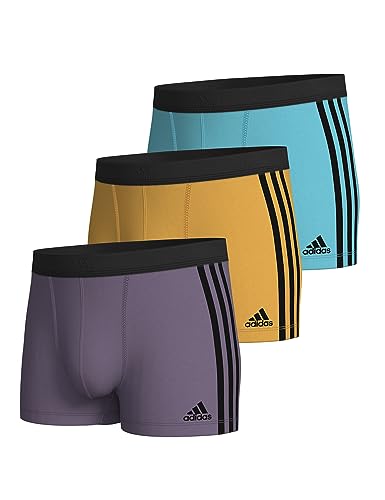 adidas Active Flex Cotton 3 Stripes Trunk (3PK) Ropa Interior, Multicolor, XL para Hombre