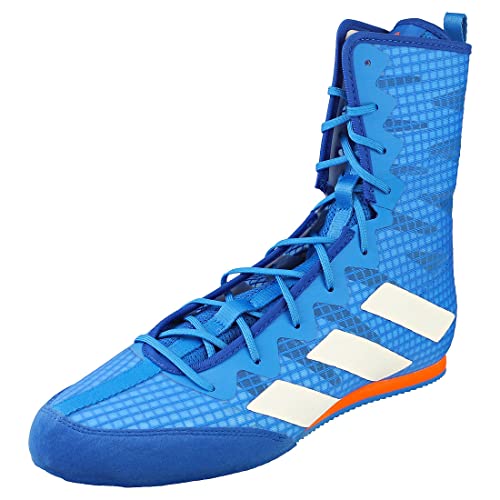 adidas Box Hog 4, Sneaker Unisex Adulto, Team Royal Blue/Off White/Impact Orange, 44 2/3 EU