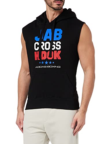 adidas Boxing JCH Sleeveless Hoody Sweatshirt, Blackwhite, S Unisex