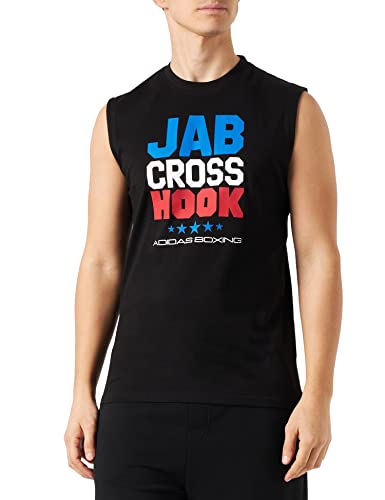 adidas Boxing JCH Sleeveless T-Shirt, Blackwhite, L Unisex