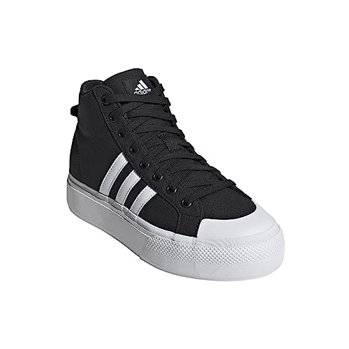 adidas Bravada 2.0 Platform Mid Shoes, Vulcanized Mujer, Core Black/FTWR White/Core Black, 42 EU