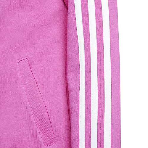 adidas Camiseta Deportiva con Capucha para niña, Fucsia/Blanco Semilúcido, 14-15 Años