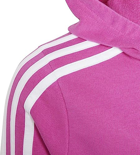 adidas Camiseta Deportiva con Capucha para niña, Fucsia/Blanco Semilúcido, 14-15 Años