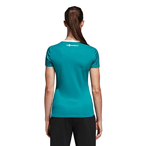 adidas Camiseta para Mujer de la selección Alemana 2018, Mujer, Camiseta, BR3149, EQT Green S16/White/Real Teal S10, Extra-Small