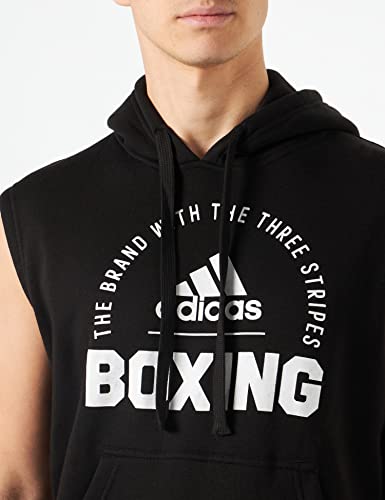 adidas Community 21 Sleeveless Hoody Boxing Sweatshirt, Blackwhite, M Unisex