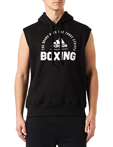 adidas Community 21 Sleeveless Hoody Boxing Sweatshirt, Blackwhite, M Unisex