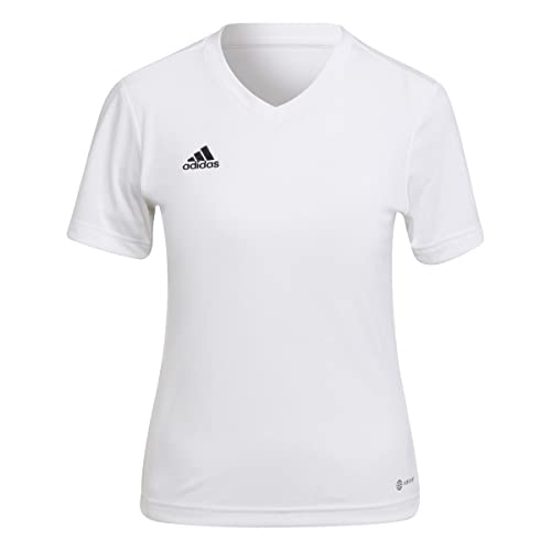 adidas Entrada 22 Jersey Camiseta de Mangas Corta, Mujer, Blanco, L