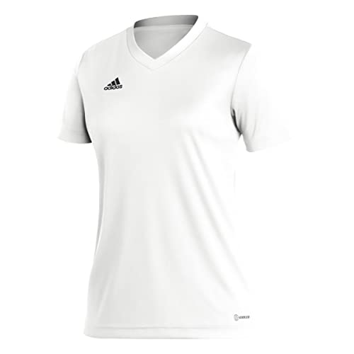 adidas Entrada 22 Jersey Camiseta de Mangas Corta, Mujer, Blanco, L