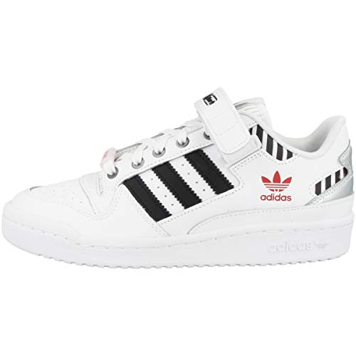 adidas Forum Low W, Zapatillas de Gimnasio Mujer, FTWR White Core Black True Pink, 36 2/3 EU