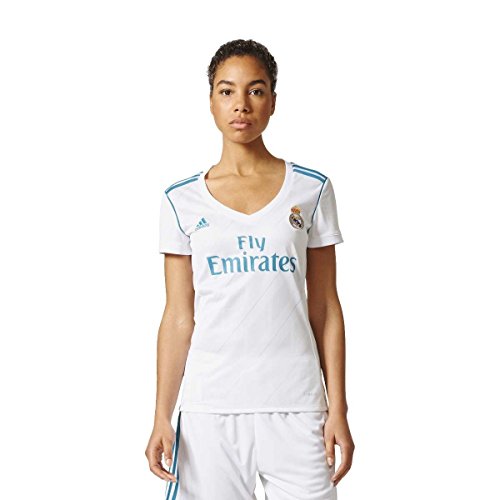 adidas H JSY W Camiseta 1ª Equipación Real Madrid 2017-2018, Mujer, Blanco, S