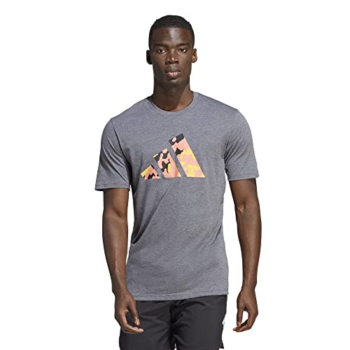 adidas Hombre T-Shirt (Short Sleeve) TR-Es+ Bl Log T, Dark Grey Heather/White, IB8260, XL