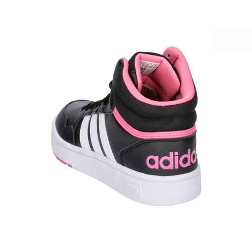 adidas Hoops 3 0 Mid, Shoes Mujer, Core Black/FTWR White/Pink Fusion, 38 2/3 EU