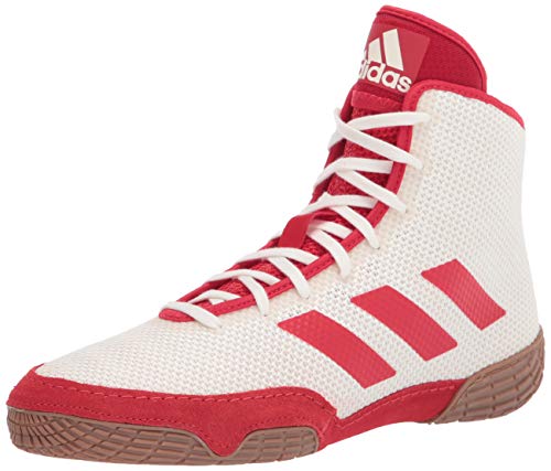 adidas Men's Tech Fall 2.0 Wrestling Shoe, Chalk White/Black/Gum, 9