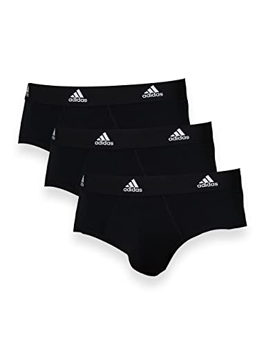 adidas Multipack Brief (3 Unidades), Calzoncillos Tipo Bóxer para Hombre, Negro, S