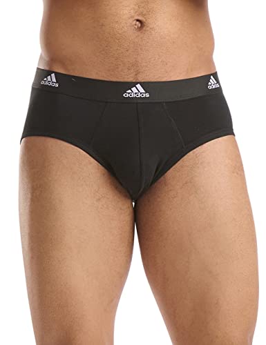 adidas Multipack Brief (3 Unidades), Calzoncillos Tipo Bóxer para Hombre, Negro, S