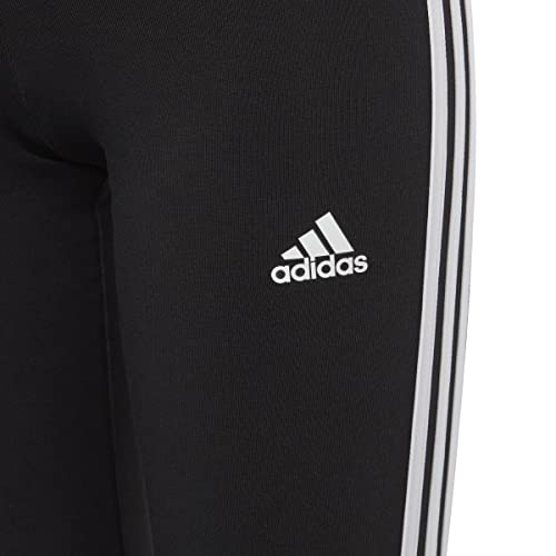 adidas Niñas Essentials 3-Stripes Mallas, Black/White, 152