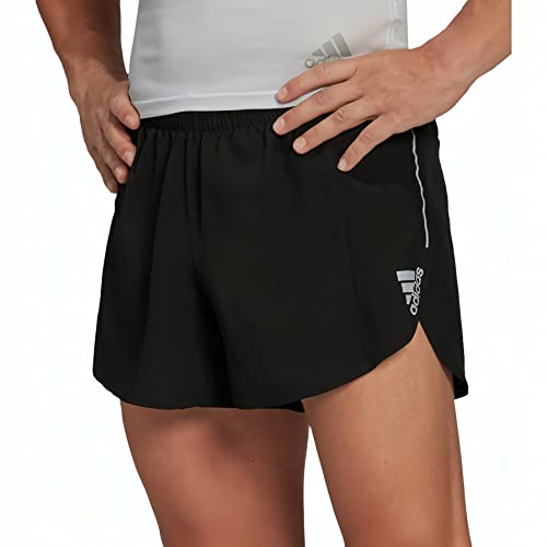 adidas OTR Split Short Shorts, Black/Reflective Silver, L Men's