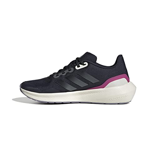 adidas Runfalcon 3 Tr, Sneaker Mujer, Legend Ink Black Blue Met Semi Lucid Fuchsia, 39 1/3 EU