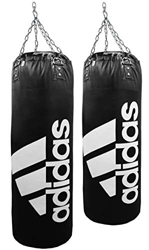 adidas Saco de boxeo con cadena colgante para adultos y niños, para gimnasio, entrenamiento pesado, bolsa de grasa de 4 pies, 5 pies, 42 kg, 50 kg