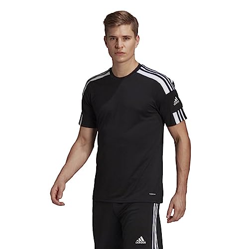 adidas Squadra 21, Camiseta de mangas corta Hombre, Black/White, L