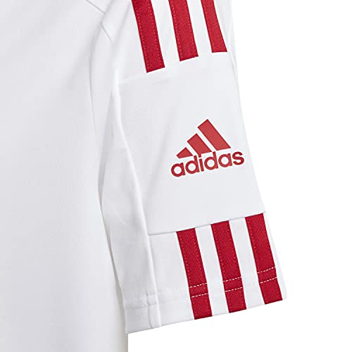 adidas Squadra 21 Jersey Camiseta de mangas corta, White/Team Power Red, 164 Niños