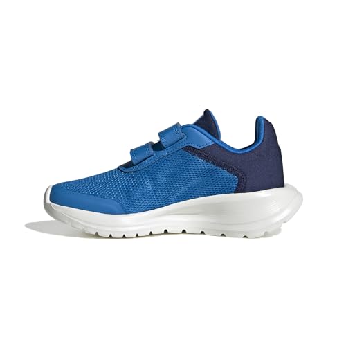 adidas Tensaur Run Shoes CF, Zapatillas, Blue Rush/Core White/Dark Blue Strap, 28 EU