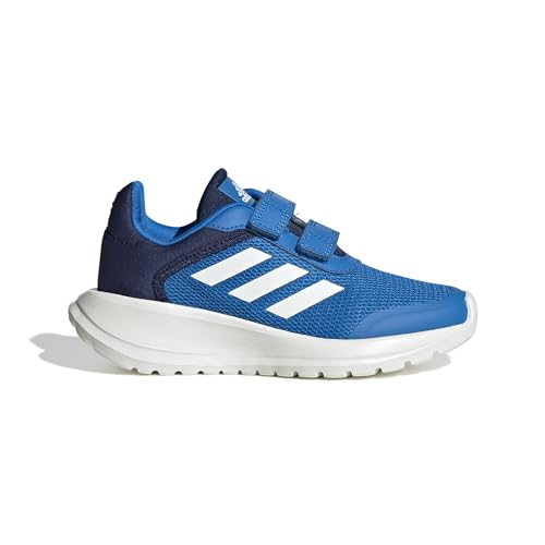 adidas Tensaur Run Shoes CF, Zapatillas, Blue Rush/Core White/Dark Blue Strap, 28 EU