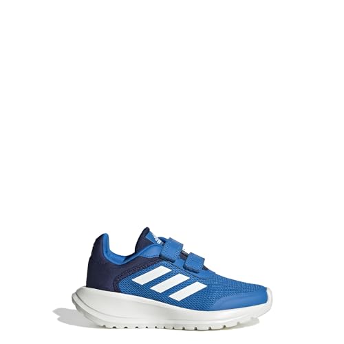 adidas Tensaur Run Shoes CF, Zapatillas, Blue Rush/Core White/Dark Blue Strap, 35 EU