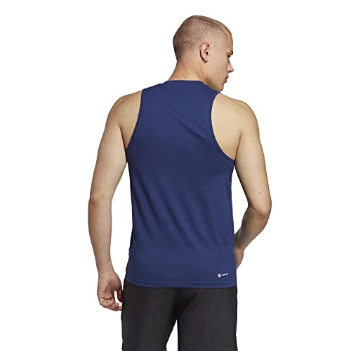 adidas Train Essentials Feelready Training Tank Top T-Shirt, Dark Blue/White, M para Hombre