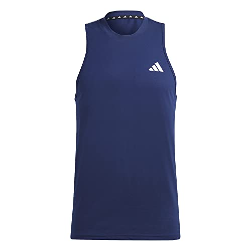 adidas Train Essentials Feelready Training Tank Top T-Shirt, Dark Blue/White, M para Hombre