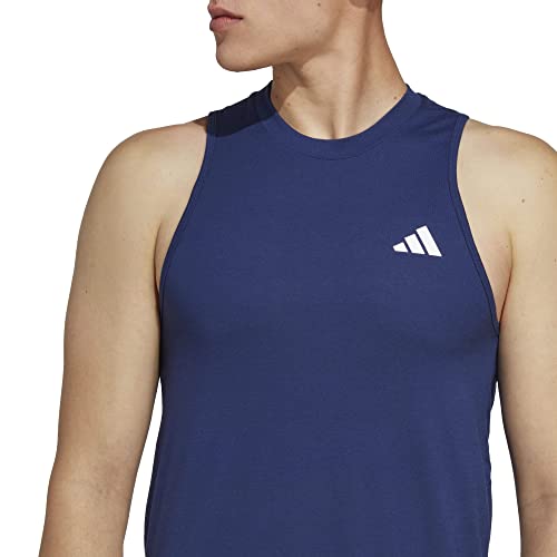 adidas Train Essentials Feelready Training Tank Top T-Shirt, Dark Blue/White, M para Hombre