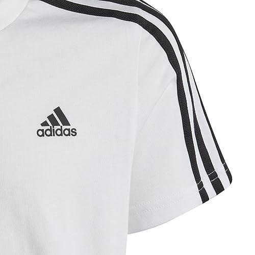 adidas Unisex Niños T-Shirt (Short Sleeve) U 3S tee, White/Black, IC0605, 164