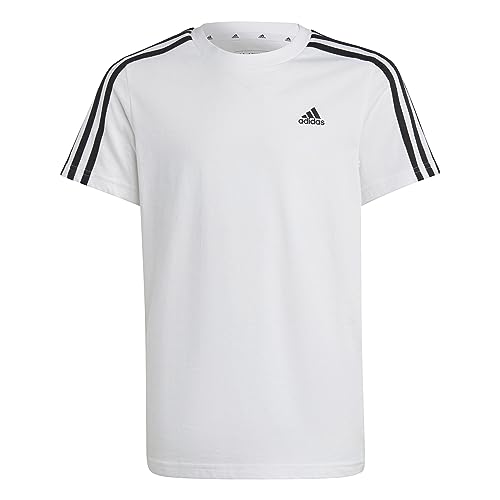 adidas Unisex Niños T-Shirt (Short Sleeve) U 3S tee, White/Black, IC0605, 164