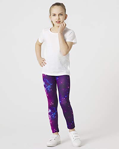 Adorel Leggings Estampado Largos Pantalón Niña Pack de 3 Vía Láctea 10 Años (Tamaño del Fabricante 80)