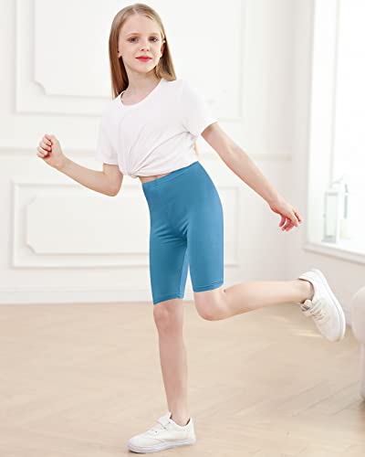 Adorel Mallas Corto Pantalon Shorts Deportiva Niña Pack de 4 Negro Gris Rosa Roja Azul Oscuro 9-10 Años (Tamaño del Fabricante: 150)